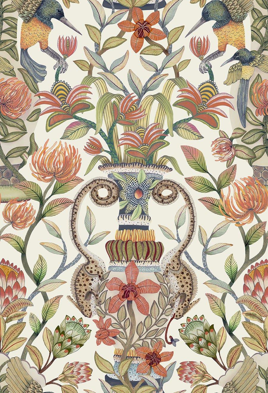 Cole & Son Protea Garden Silk Wallpaper 119-10045